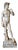 Antique Michelangelo's Nude David Statuette Reproduction with a Marble Effect, 1960s For Sale