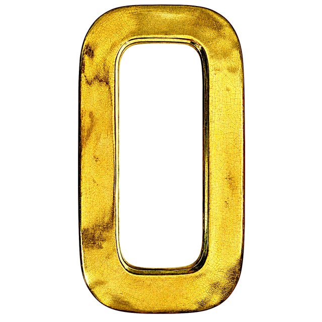 Gilded Oblong Mirror of Mithé Espelt, 1949 For Sale - Image 4 of 4
