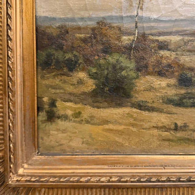 19th Century Oil Painting on Canvas in Original Gilt Frame by Théodore Baron (1840–1899) For Sale - Image 12 of 16
