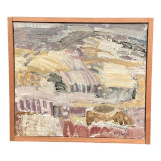Rune Rådsten, Catalan Landscape, 1960s, Oil on Canvas, Framed For Sale