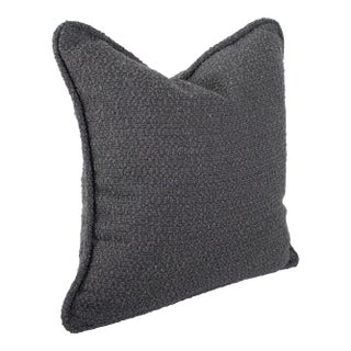 24" Square Barbet Charcoal Down Pillow For Sale