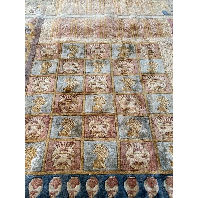 Vintage Chinese Art Deco Silk Rug, 1990s For Sale - Image 15 of 18