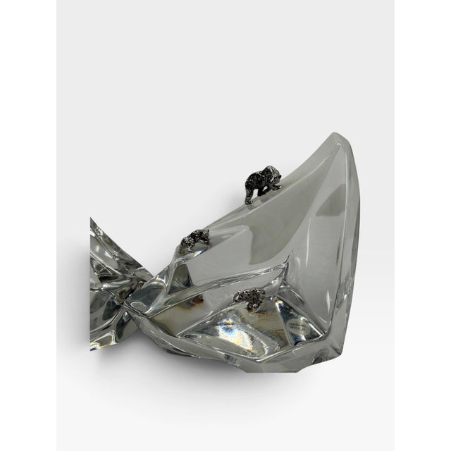 Vintage 1987 James Carpenter for Franklin Mint "Crystal Caper" Iceberg Sculptures - Set of 2 For Sale - Image 4 of 7