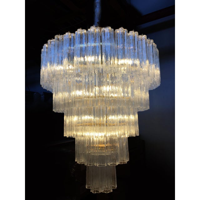 Murano Contemporary “Tronchi” Murano Glass Chandelier For Sale - Image 4 of 8
