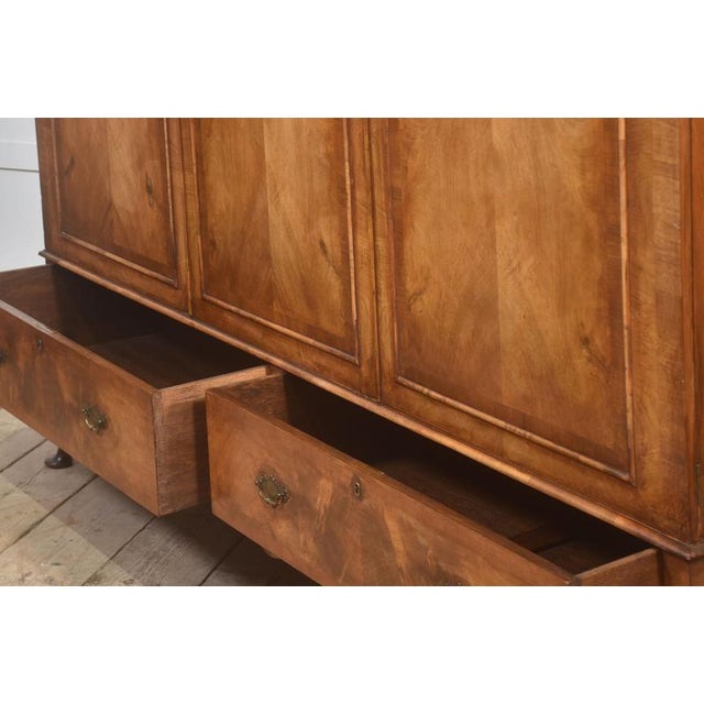 Antique Walnut Triple Wardrobe, 1890s For Sale - Image 13 of 14