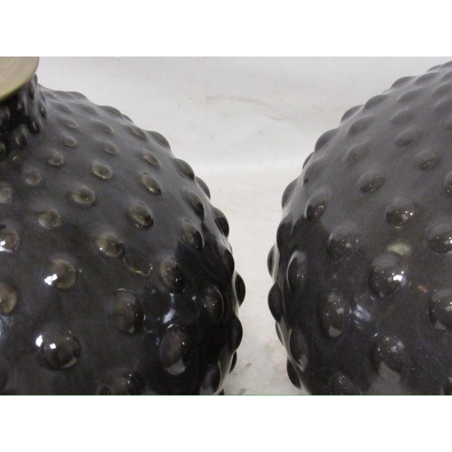 Ceramic Pair of Mid-Century Scandinavian Porcelain Bubble Lamps For Sale - Image 7 of 11