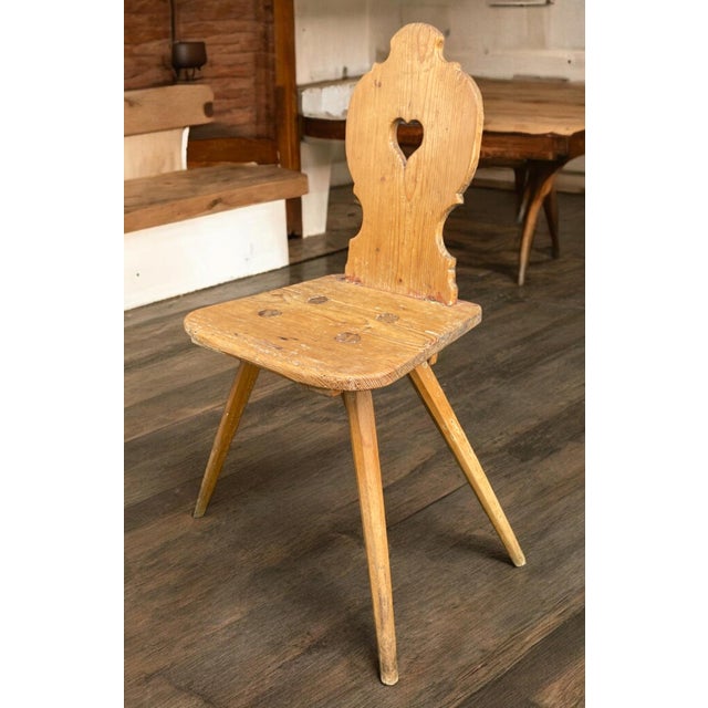Blonde Fir Chair, 1850s For Sale - Image 3 of 12