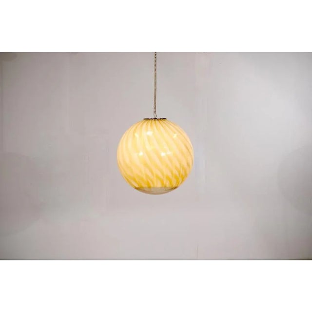 Mid-Century Bowl Pendant Light in Murano Glass for Venini, Italy, 1960s For Sale - Image 6 of 6