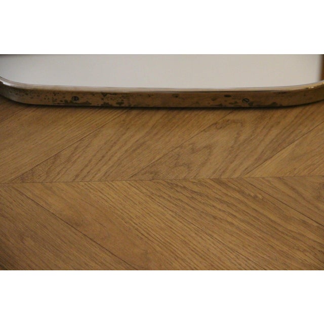 Brass Wall Mirror in the style of Gio Ponti, 1950s For Sale - Image 10 of 18