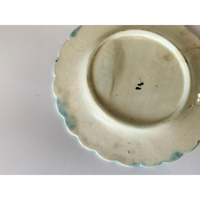 Majolica Asparagus Plate Salins, 1880s, Set of 2 For Sale - Image 3 of 11