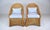 Mid-Century Modern Coastal Braided Wicker Rattan Chairs After Michael Taylor Blue & White Stripes Upholstery For Sale - Image 3 of 13