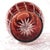 1950s Large Red Cut to Clear Vase For Sale - Image 5 of 5