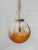 Doria Amber and Clear Glass Globe Pendant, 1970 For Sale - Image 4 of 12