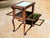 Antique Solid Oak Vitrine Cabinet Serving Bar Tea Cart Trolley For Sale In Boston - Image 6 of 18