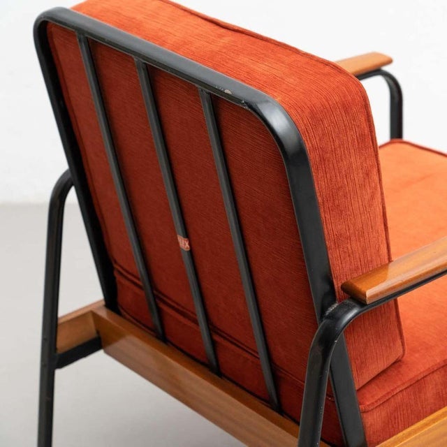Vintage Easy Chair in the style of Jean Prouvé, 1950s, Set of 2 For Sale - Image 10 of 15