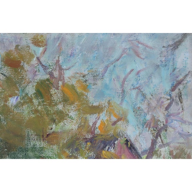 Realism Rural Landscape Oil Painting, Ukrainian Artist, 1980s Soviet Art 39-59 For Sale - Image 3 of 6