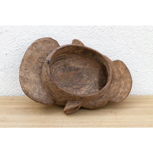 Wood Rustic Wooden African Mask, the Silent Witness For Sale - Image 7 of 8