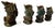 Boho Chic Majolica Monkey Ceramic Vases - Set of 4 For Sale - Image 3 of 9