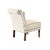 Wood Ferrick Mason Upholstered Petite Slipper Antique Chair With Contrast Welting For Sale - Image 7 of 10