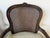 Vintage French Louis XV Style Carved Walnut & Cane Back Arm Accent Chairs – A Pair For Sale - Image 11 of 12