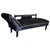Black Italian Art Deco Black Velvet Convertible Chaise Longue For Sale - Image 8 of 8