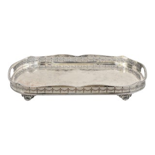 Early 20th Century Sheffield England "Kentshire" Adams Style Silver Plated Serving Tray For Sale