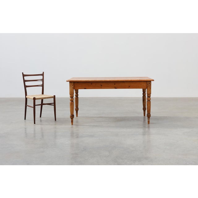 Rustic Antique Pine Farmhouse Table, France, 19th Century For Sale - Image 3 of 13