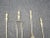 Metal Fp 12 Vintage French Country Gold Fireplace Tools W Four Tools For Sale - Image 7 of 12