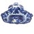 Victorian Rare 19th Century W. Adams & Co. "Conway" Flow Blue Covered Dish – 13.5” Ironstone For Sale - Image 3 of 12