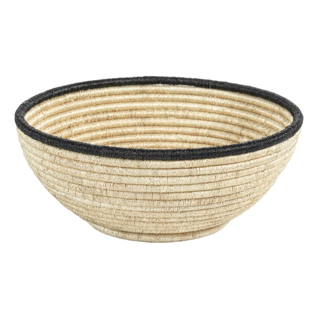 Matera Natural Coiled Abaca Bowl, Large For Sale