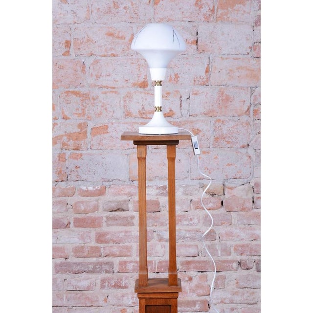 Mid-Century Table Lamp in Brass, Steel and Glass, Czech, 1960s For Sale - Image 4 of 11