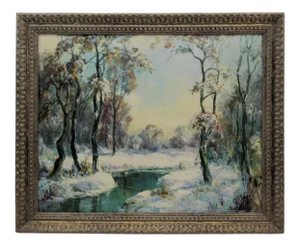 Elmer Berge, Winter Landscape, Circa 1935