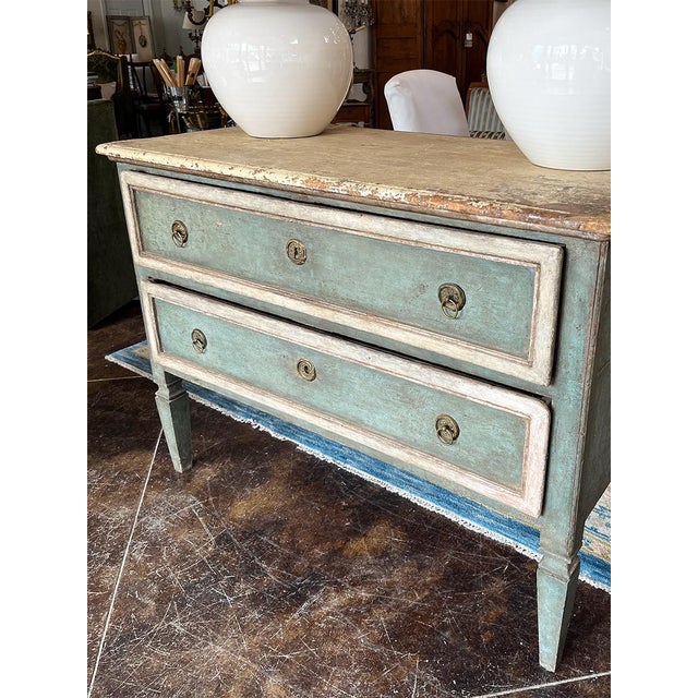 18th Century 18th Century Swedish Gustavian Painted Chest of Drawers For Sale - Image 5 of 12