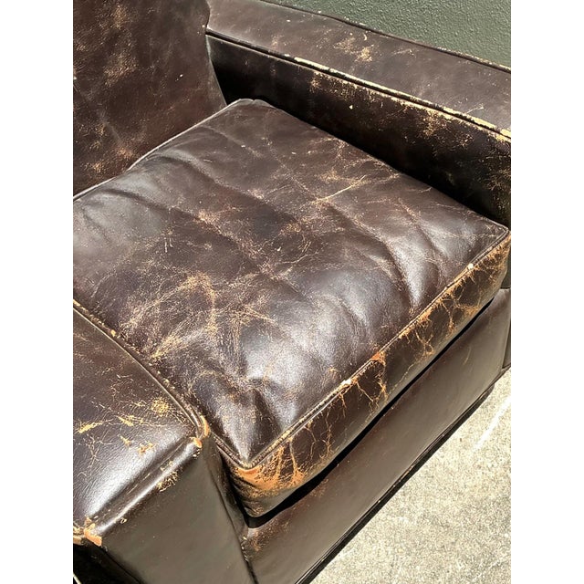 Vintage Old Hickory Distressed Leather Armchairs - Pair For Sale - Image 10 of 18