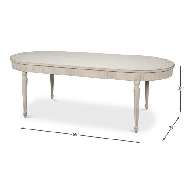Farmhouse Dining Table in Antiqued Pine For Sale - Image 11 of 11