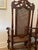Brown Reduced Pair Carved Oak Throne Chair Antique Hall Chairs For Sale - Image 8 of 12