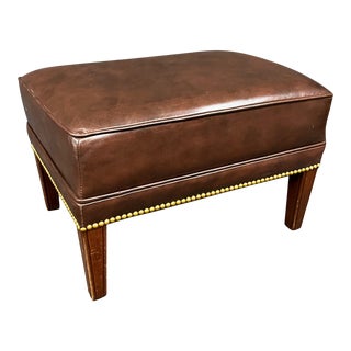Leather Footstool For Sale