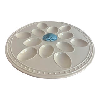 Coastal Blue Crab Egg Platter For Sale