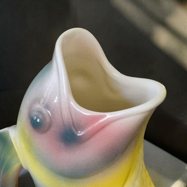 Ceramic Large Antique French Zoomorphic Majolica Vase from KG Lunéville, 1920 For Sale - Image 7 of 11