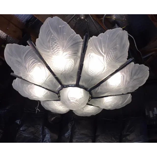David Gueron Degue French Art Deco Chandelier For Sale - Image 13 of 13