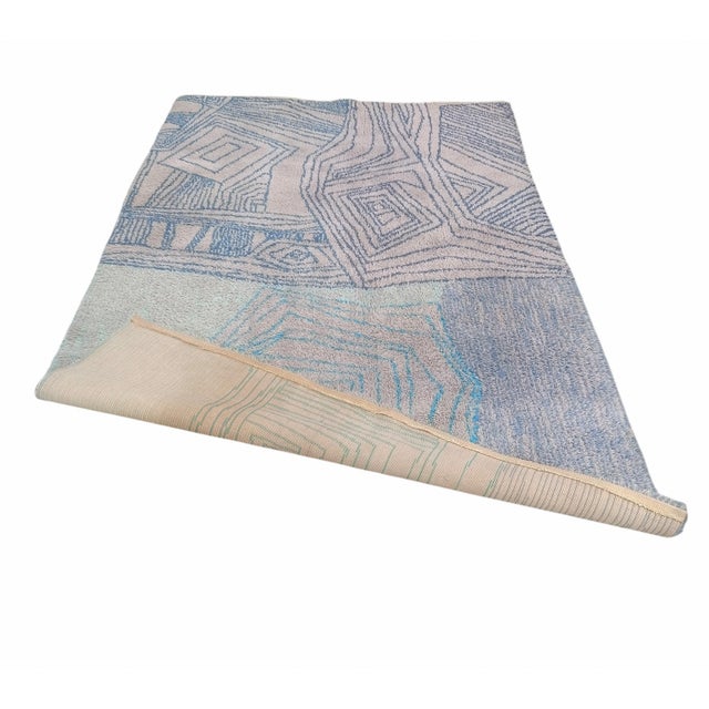Mid-Century Modern Rectangular Wool Rug with Optical Patterns, Italy, 1970s For Sale - Image 3 of 9