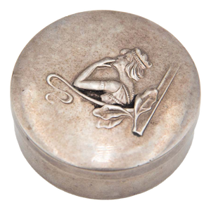 Circular Silver Pill Box