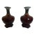 Vintage Flambe Sang De Douf Vases With Rosewood Stands For Sale