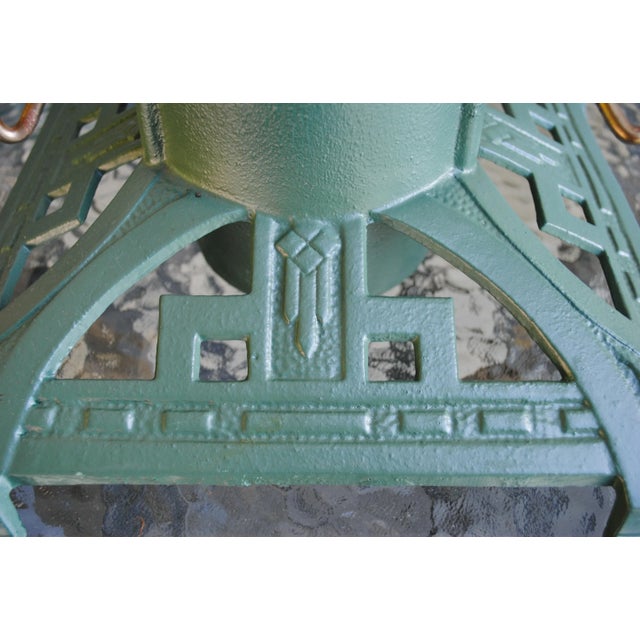 Art Deco Style Cast Iron Christmas Tree Stand For Sale - Image 4 of 6