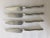 Gourmet Settings Exotique Platinum Stainless Knives S-4, 9.5” dinner knives