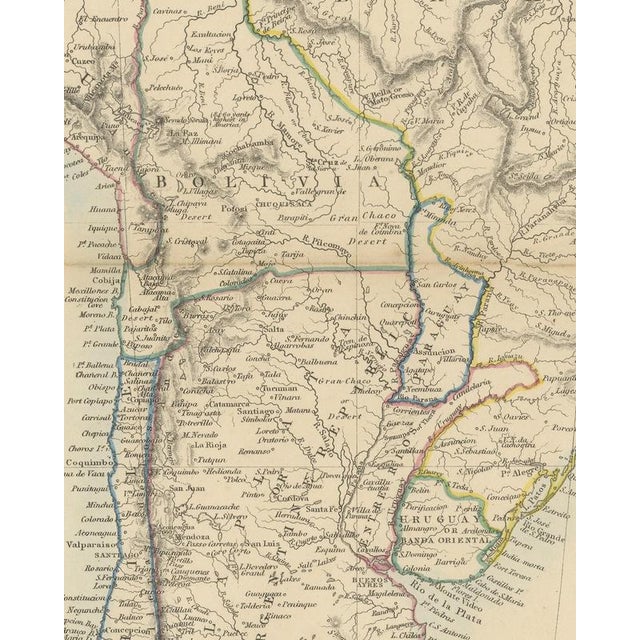 Antique Map of South America with the Falklands and South Georgia, 1858 For Sale - Image 4 of 9
