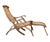 French Cruise Liner Deck of Lounge Chair of Teak and Cane For Sale - Image 4 of 14