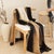 Contemporary Siro Brown and White Ombre Textured Throw in Hand Spun Merino and Hand Stitched Hem For Sale - Image 3 of 9