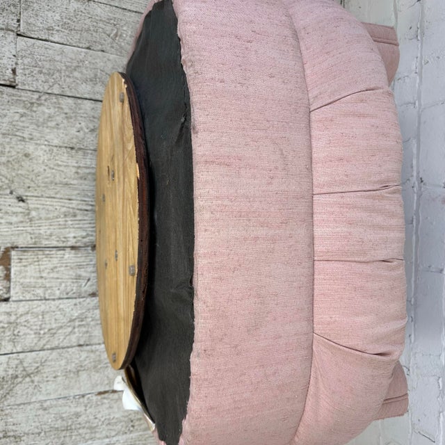 Pink 1980s Barrel Back Swivel Chair by Brookwood Furniture For Sale - Image 8 of 12