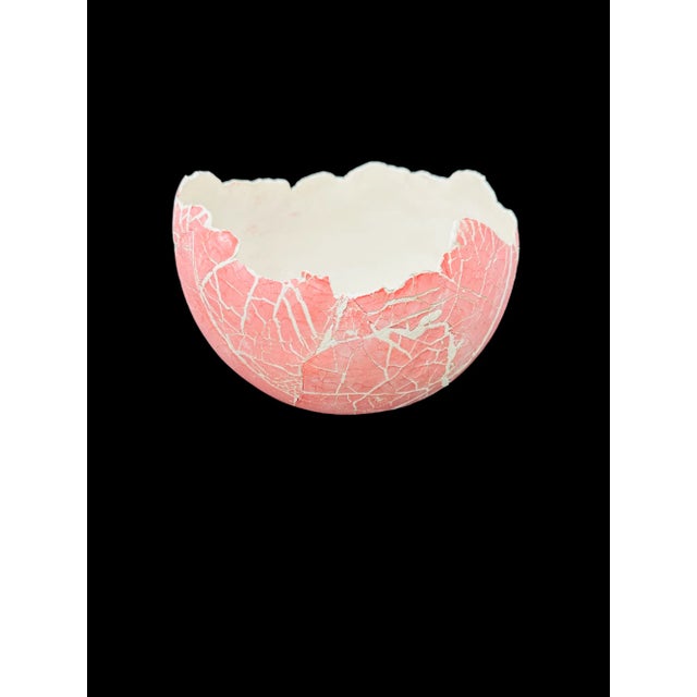 Artist Gary Skelly Pink Ceramic Dinosaur Egg For Sale - Image 12 of 12